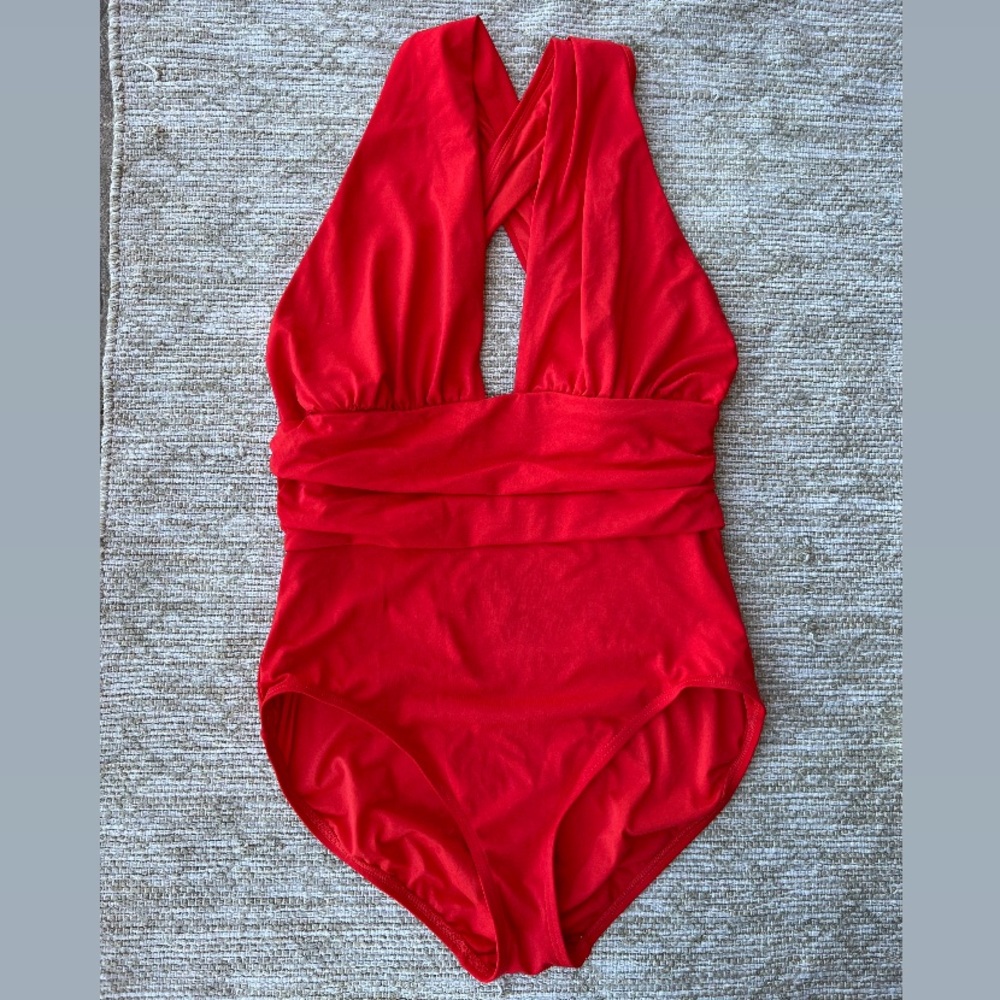 Michael Kors Red One-Piece Swimsuit